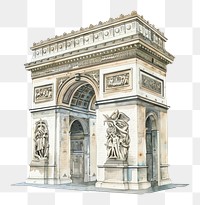 PNG Architecture illustration triomphe neoclassical.