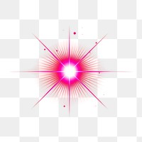 PNG An isolated pink blink light effect center astronomy starburst.