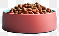 PNG An isolated mixed color dog food in a color dog bowl background modern nutrition.