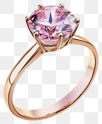 PNG An isolated wedding pink diamond ring gemstone jewelry accessories.