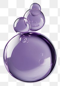 PNG A few group of purple bubbles floating vertical minimalist spheres accessories.