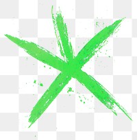 PNG A green asterisk texture cross style.