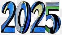 PNG Number 2025 illustration creative.