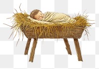 PNG Baby Jesus art illustration christmas.