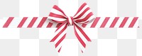 PNG A candy cane striped ribbon white tie bow.