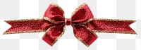 PNG A festive red silk ribbon glitter tie bow.