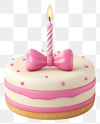 PNG 3d coquette birthday cake candle illustration dessert.