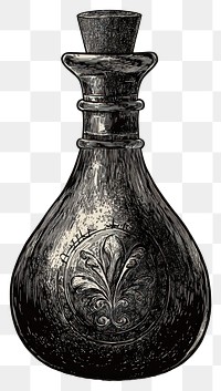 PNG Alchemy flask illustration vintage illustrated.