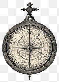 PNG Astrolabe illustration vintage architecture.