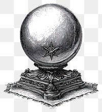 PNG Crystal ball illustration vintage crystal.