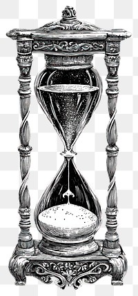 PNG Hourglass hourglass illustration vintage.