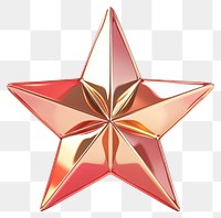 PNG Copper-Red Star illustration metallic design.