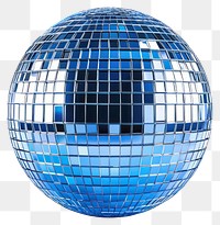 PNG Blue disco ball surface sphere mirror.