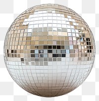 PNG Champagne disco ball metallic surface sphere.