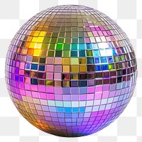 PNG Rainbow disco ball lighting vibrant surface.