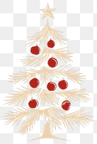 PNG Christmas tree christmas illustration decoration.