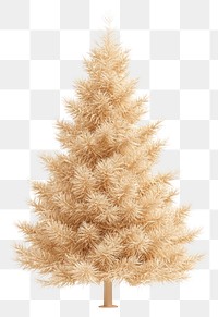 PNG Beige christmas tree chandelier artificial decoration.