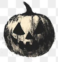 PNG Silkscreen illustration of a shape halloween black jack-o'-lantern.