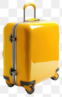 PNG Yellow trolley case suitcase luggage yellow.