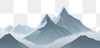 PNG Misty mountain peaks illustration landscape nature.