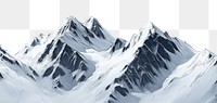 PNG Snow-capped mountain peaks illustration scenery nature.