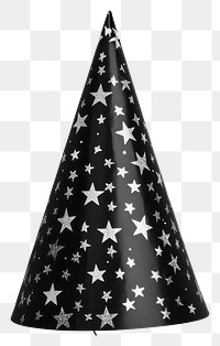 PNG Party hat pattern black white.