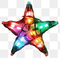 PNG Christmas star lights festive illumination.