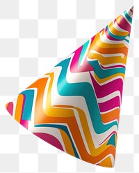 PNG Party hat zigzag celebration accessory.