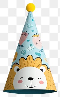 PNG Party hat design cute blue.