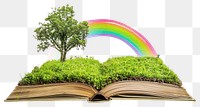 PNG Rainbow over meadows book colorful rainbow.