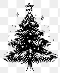 PNG Christmas tree illustration minimalist.