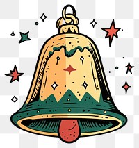 PNG Christmas bell illustration vintage design.