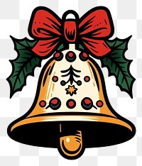 PNG Christmas bell illustration decoration bulldozer.