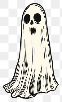 PNG Ghost art illustration drawing.