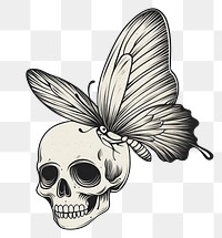 PNG Art illustration butterfly tattoo.