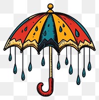 PNG Umbella and rain illustration umbrella vintage.