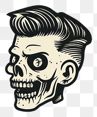 PNG Zombie art illustration vintage.