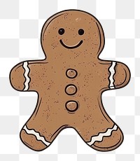 PNG Gingerbread illustration sweets cookie.