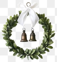 PNG Olive leaves bells simple wreath.