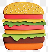 PNG Burger icon food collage colorful.