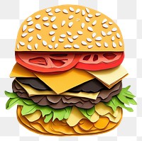 PNG Burger icon paper food illustration.