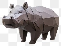 PNG Pygmy hippo icon animal paper art.