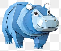 PNG Pygmy hippo icon animal paper illustration.