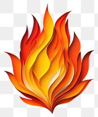 PNG Fire icon flame paper art.