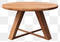 PNG Round wooden table furniture modern furnishing.