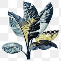 PNG Tropical leave retro paper collage illustration abstract design.