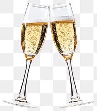 PNG Two champagne glasses clinking celebration drink beverage.