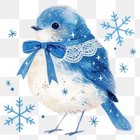 PNG A bird illustration bluebird cute.