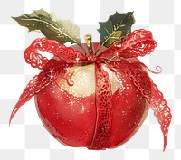 PNG Apple illustration sparkling ribbon.