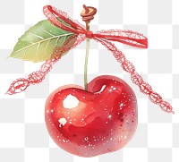 PNG Cherry illustration watercolor sparkling.